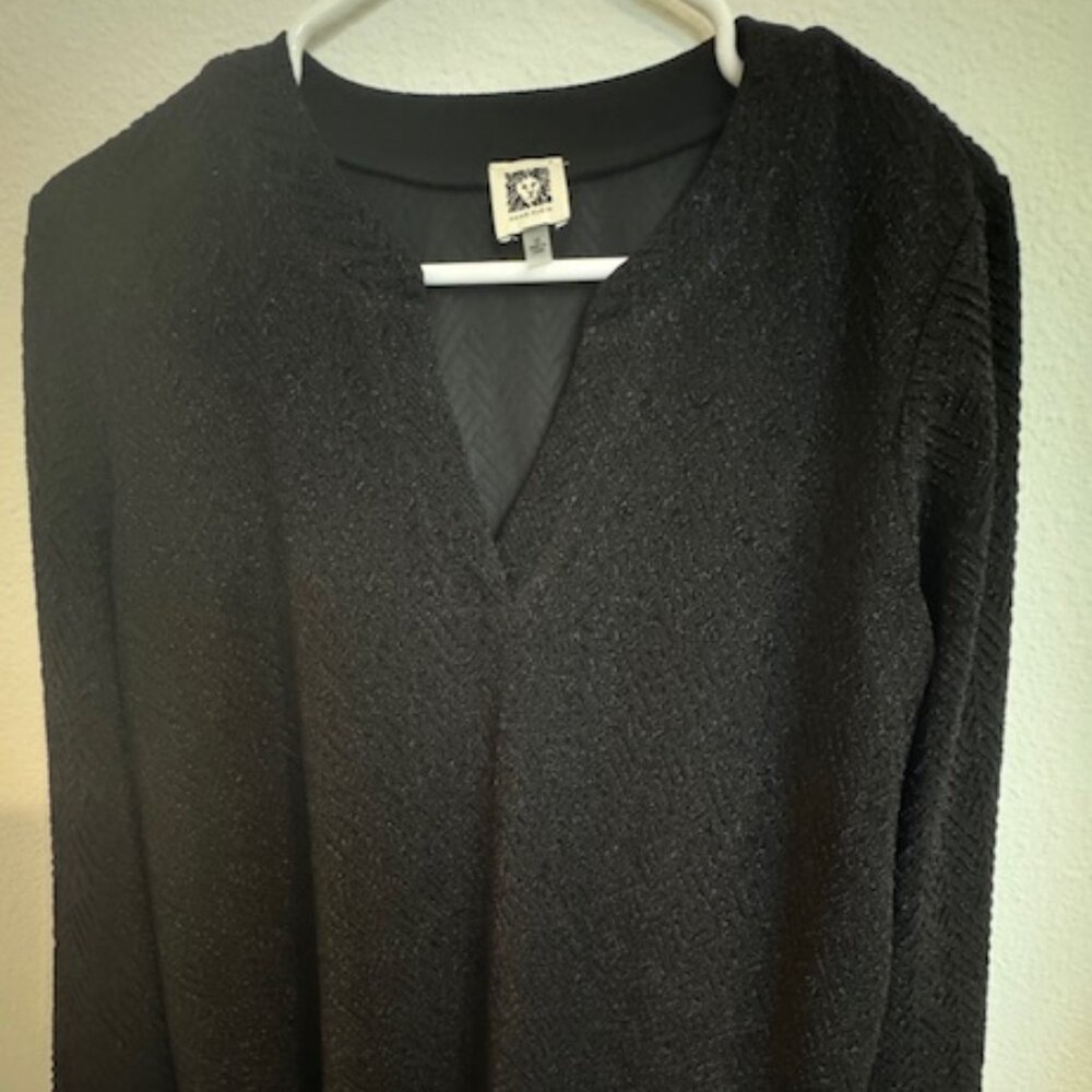 Anne Klein Women's black tunic, dressy.